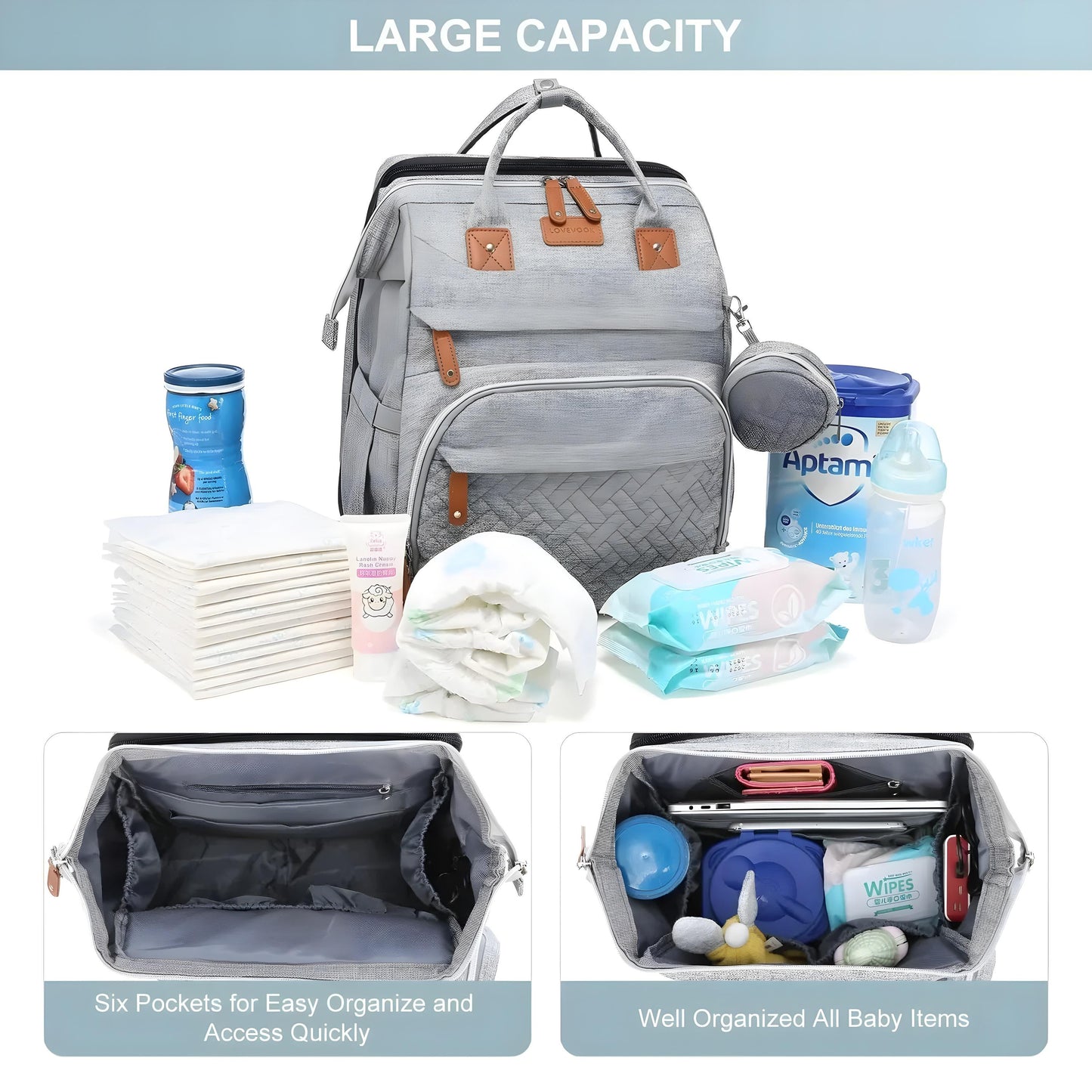 Baby Diaper Bag Backpack with Change Station